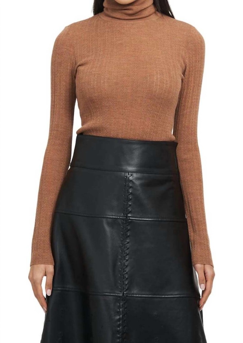 Tanya Taylor Kayden Knit Top In Toffee Heather