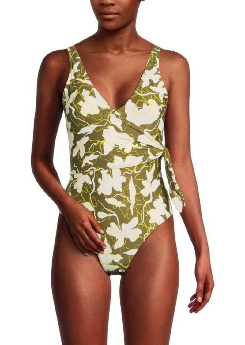 Tanya Taylor Kelly Wrap One Piece Swimsuit