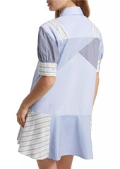 Tanya Taylor Ladessa Striped Mini-Shirtdress