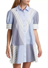 Tanya Taylor Ladessa Striped Mini-Shirtdress