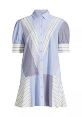 Tanya Taylor Ladessa Striped Mini-Shirtdress