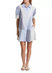 Tanya Taylor Ladessa Striped Mini-Shirtdress