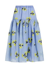 Tanya Taylor Lara Floral Midi-Skirt