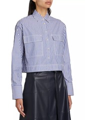 Tanya Taylor Largaux Striped Crop Shirt