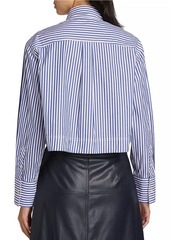 Tanya Taylor Largaux Striped Crop Shirt