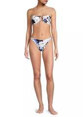 Tanya Taylor Laura Printed Bandeau Bikini Top