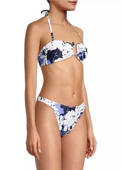 Tanya Taylor Laura Printed Bandeau Bikini Top