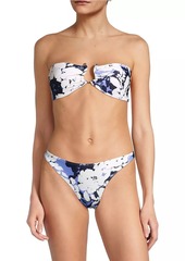 Tanya Taylor Laura Printed Bandeau Bikini Top