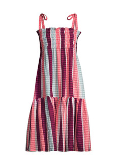 Tanya Taylor Leandra Striped Cotton Cover-Up Dress