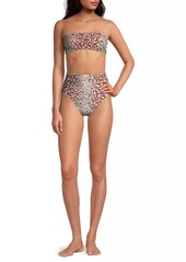 Tanya Taylor Lexa Leopard Bandeau Bikini Top