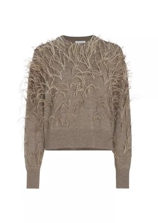 Tanya Taylor Lexia Wool Feather Sweater