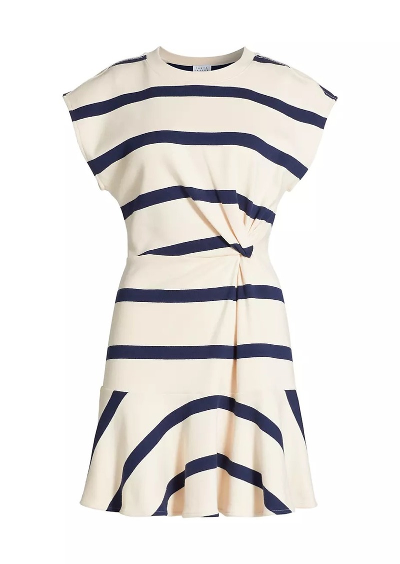 Tanya Taylor Maeve Knot-Front Jersey Minidress