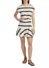 Tanya Taylor Maeve Knot-Front Jersey Minidress