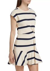 Tanya Taylor Maeve Knot-Front Jersey Minidress