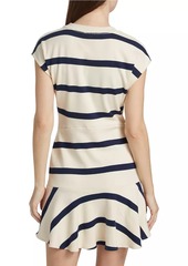 Tanya Taylor Maeve Knot-Front Jersey Minidress