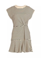 Tanya Taylor Maeve Stripe Stretch Cotton Minidress