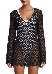 Tanya Taylor Miley Cotton Lace Cover-Up Minidress