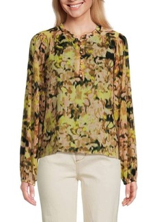 Tanya Taylor Miranda Abstract Print Blouse