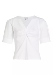 Tanya Taylor Ronelle Twisted V-Neck Blouse