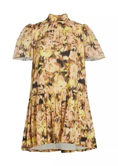 Tanya Taylor Rosie Floral Dropped Waist Minidress