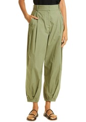 Tanya Taylor Dionne Cotton Pants in Moss at Nordstrom