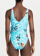 Tanya Taylor Kelly Wrap One-Piece Swimsuit