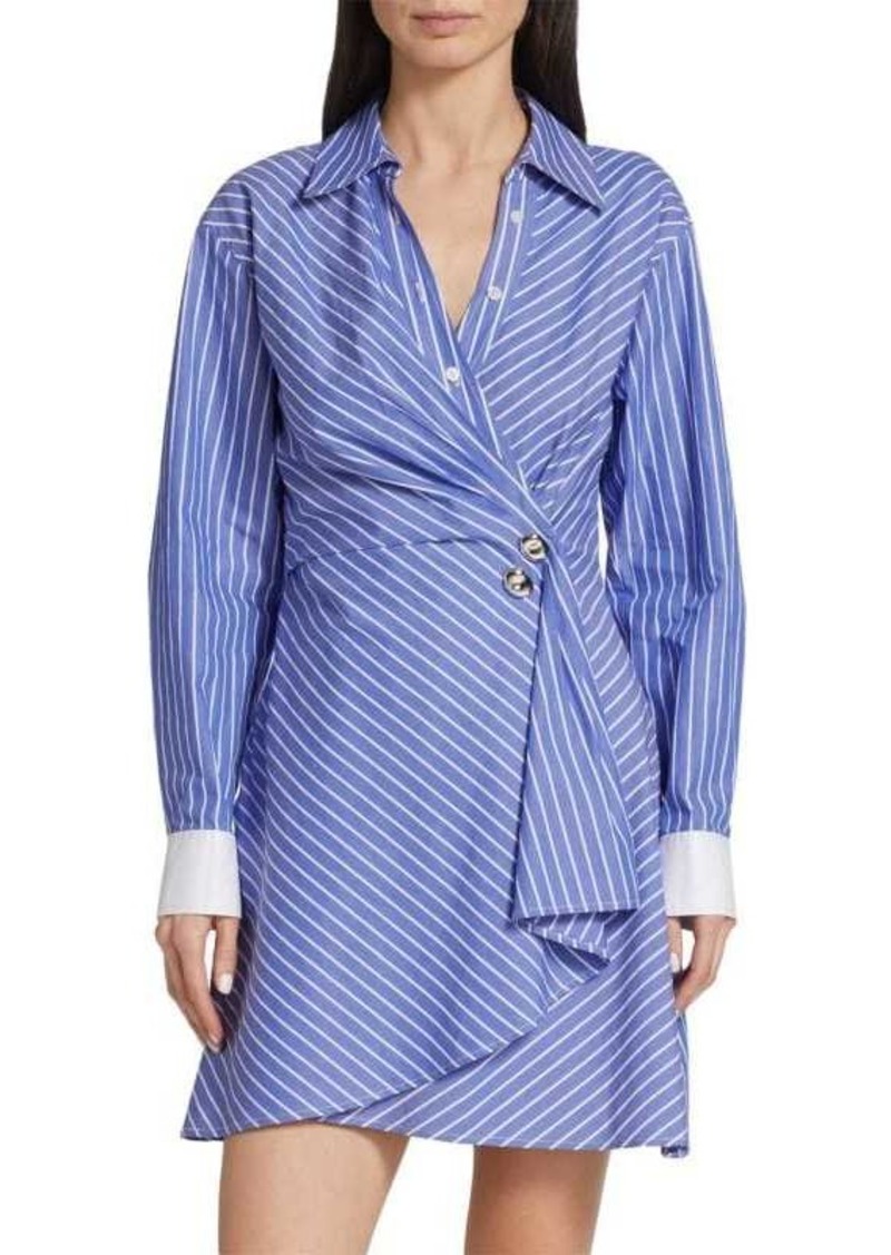 Tanya Taylor Winnie Wrap Mini Shirt Dress