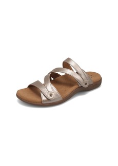 Taos Double U Premium Leather Women's Sandal - Stylish Adjustable Strap Design with Arch Support Cooling Gel Padding for All-Day Enjoyment and Walking Comfort   (M) US