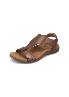 Taos The Show Premium Leather Women's Sandal - Experience Everyday Style Comfort Arch Support Cooling Gel Padding and an Adjustable Fit for Exceptional Walking Comfort   (M) US