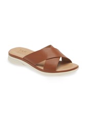 Taryn Rose Crisscross Slide Sandal in Tan at Nordstrom Rack