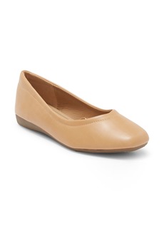 Taryn Rose Faux Leather Flat in Sand at Nordstrom Rack