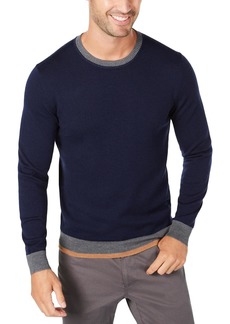 Tasso Elba Mens Wool Blend Pullover Crewneck Sweater