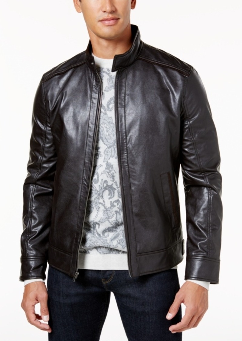 Tasso Elba Tasso Elba Men&#39;s Faux-Leather Jacket, Created for Macy&#39;s