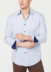 Tasso Elba Men's Stretch Dot Stripe Shirt, Created for Macy's