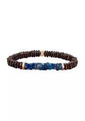 Tateossian Legno Wood & Lapis Lazuli Beaded Bracelet