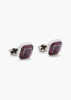TATEOSSIAN - Rhodium-plated stone cufflinks - Purple - OneSize