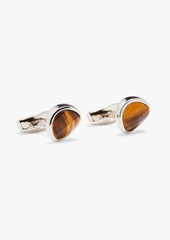 Tateossian - Sterling silver tiger's eye cufflinks - Metallic - OneSize