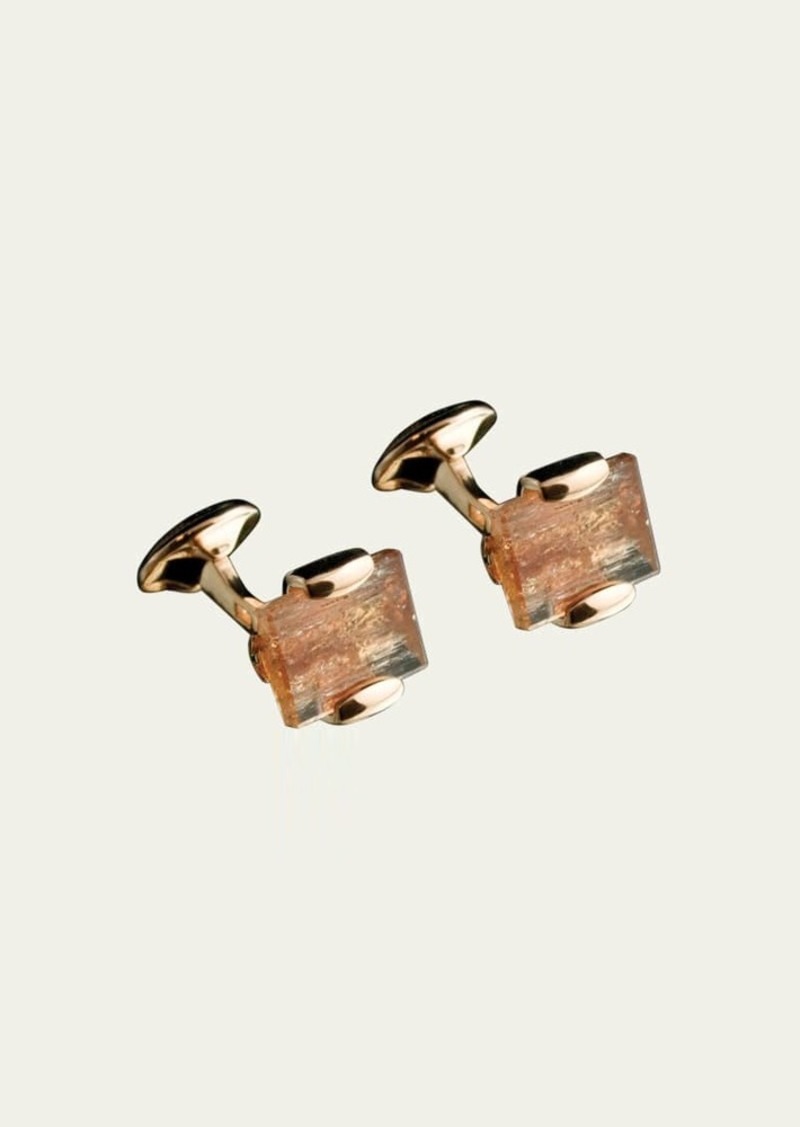 Tateossian Men's 18K Yellow Gold Topaz Cufflinks