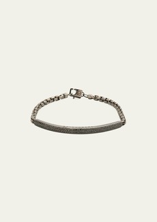 Tateossian Men's Pavé Black Diamond Chain Bracelet  Large