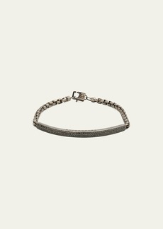 Tateossian Men's Pavé Black Diamond Chain Bracelet  Medium