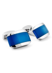 Tateossian Square Blue Glass Cuff Links in Metal at Nordstrom