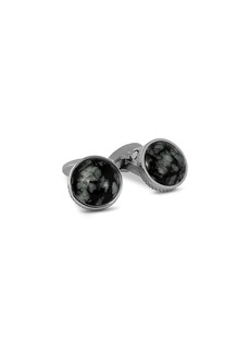 Tateossian Titanium Classic Round Cufflinks