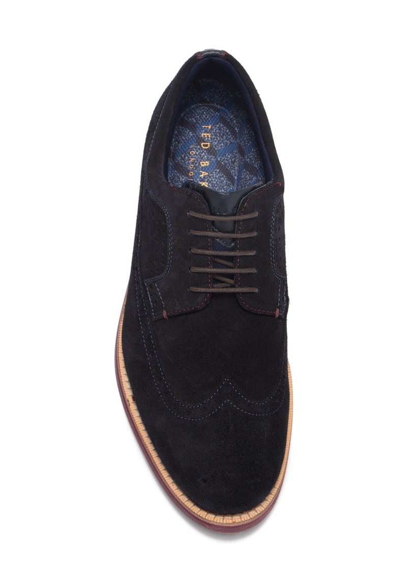 ted baker delani suede wingtip derby