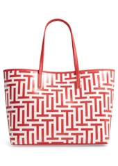 Ted Baker London Elenoor T Logo Coated Twill Shopper - Red