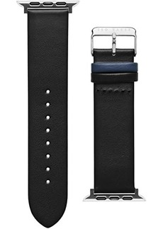 Ted Baker Leather Blue Keeper smartwatch band compatible with Apple watch strap 42mm, 44mm