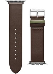 Ted Baker Leather Light Green Keeper smartwatch band compatible with Apple watch strap 38mm, 44mm