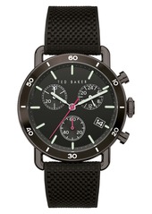 Ted Baker Men's Magarit Chrono Silicone Strap Watch, 48mm