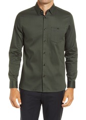 Ted Baker London Baking Slim Fit Stretch Solid Button-Up Shirt
