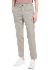Ted Baker London James Flat Front Wool Blend Pants in Tan at Nordstrom