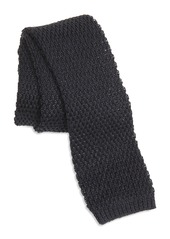 Ted Baker London Solid Knit Linen & Silk Skinny Tie in Navy at Nordstrom